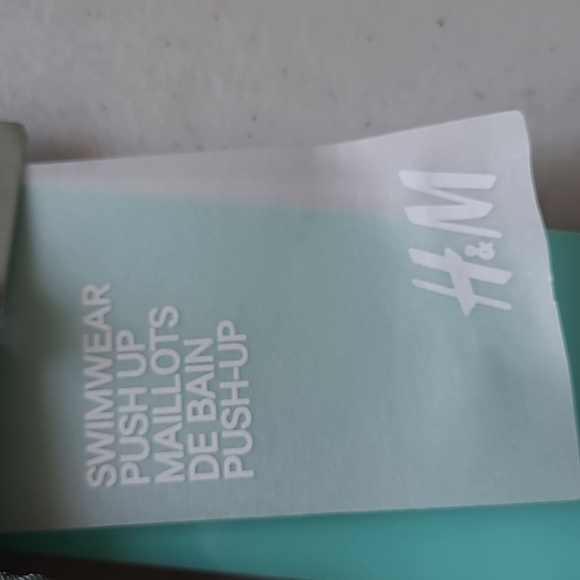 SZ8/32B H&M Bikini NWT Swimwear Push Up Green Bikini - Picture 6 of 11